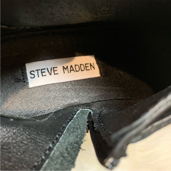 Steve Madden Size 7 Black Regent Black Western Ankle Boots - Picture 3 of 5